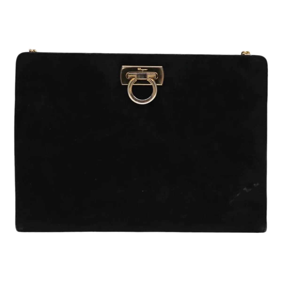Salvatore Ferragamo Gancini  Suede Shoulder Bag (Pre-Owned)