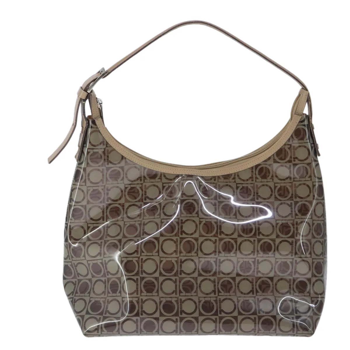 Salvatore Ferragamo Gancini  Vinyl Shoulder Bag (Pre-Owned)