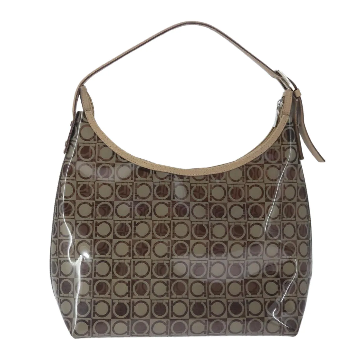 Salvatore Ferragamo Gancini  Vinyl Shoulder Bag (Pre-Owned)