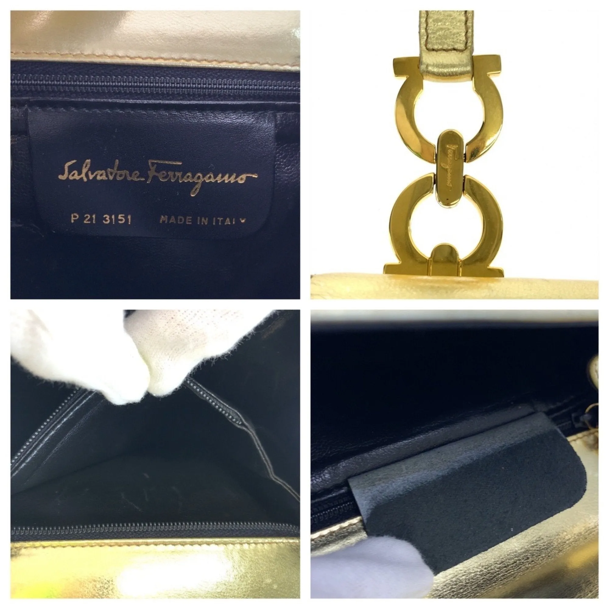 Salvatore Ferragamo Leather Pochette Shoulder Bag (Pre-Owned)