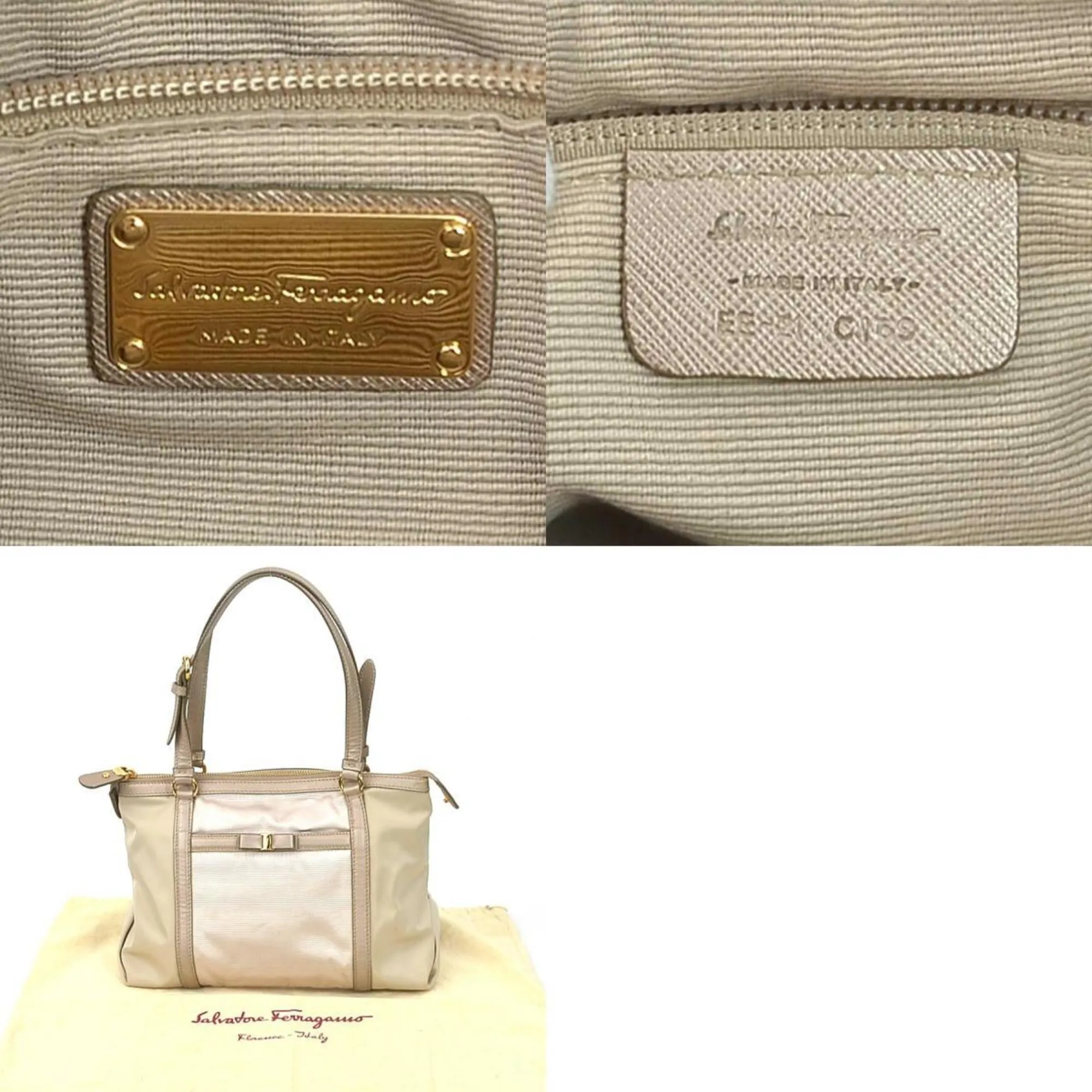 Salvatore Ferragamo  Nylon Leather Shoulder Bag (Pre-Owned)