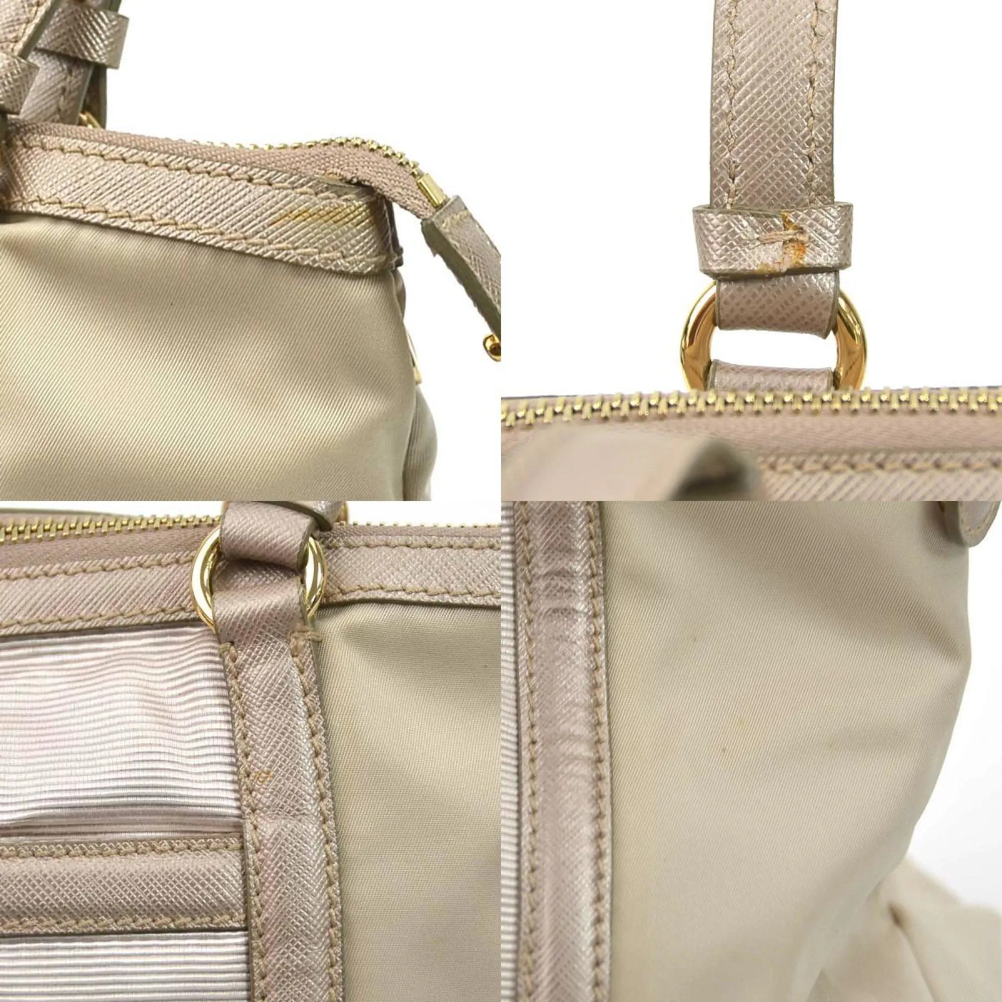 Salvatore Ferragamo  Nylon Leather Shoulder Bag (Pre-Owned)
