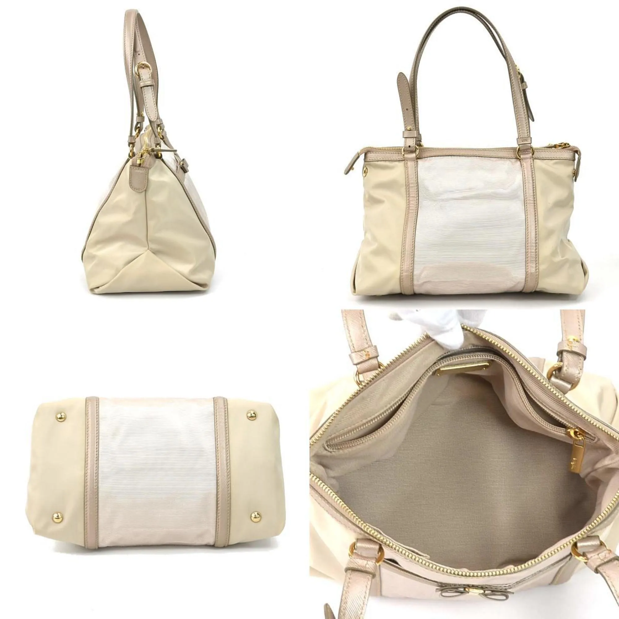 Salvatore Ferragamo  Nylon Leather Shoulder Bag (Pre-Owned)