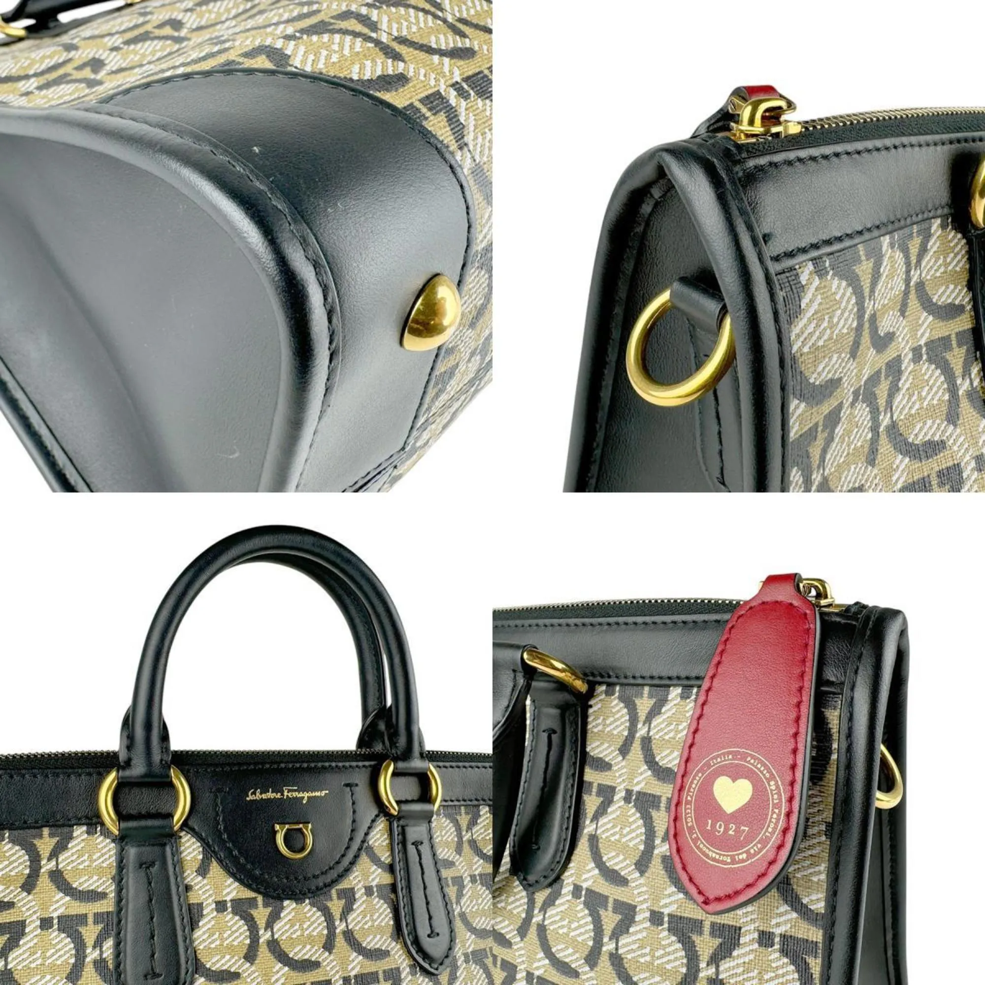 Salvatore Ferragamo  Pvc Leather Handbag Shoulder Bag (Pre-Owned)