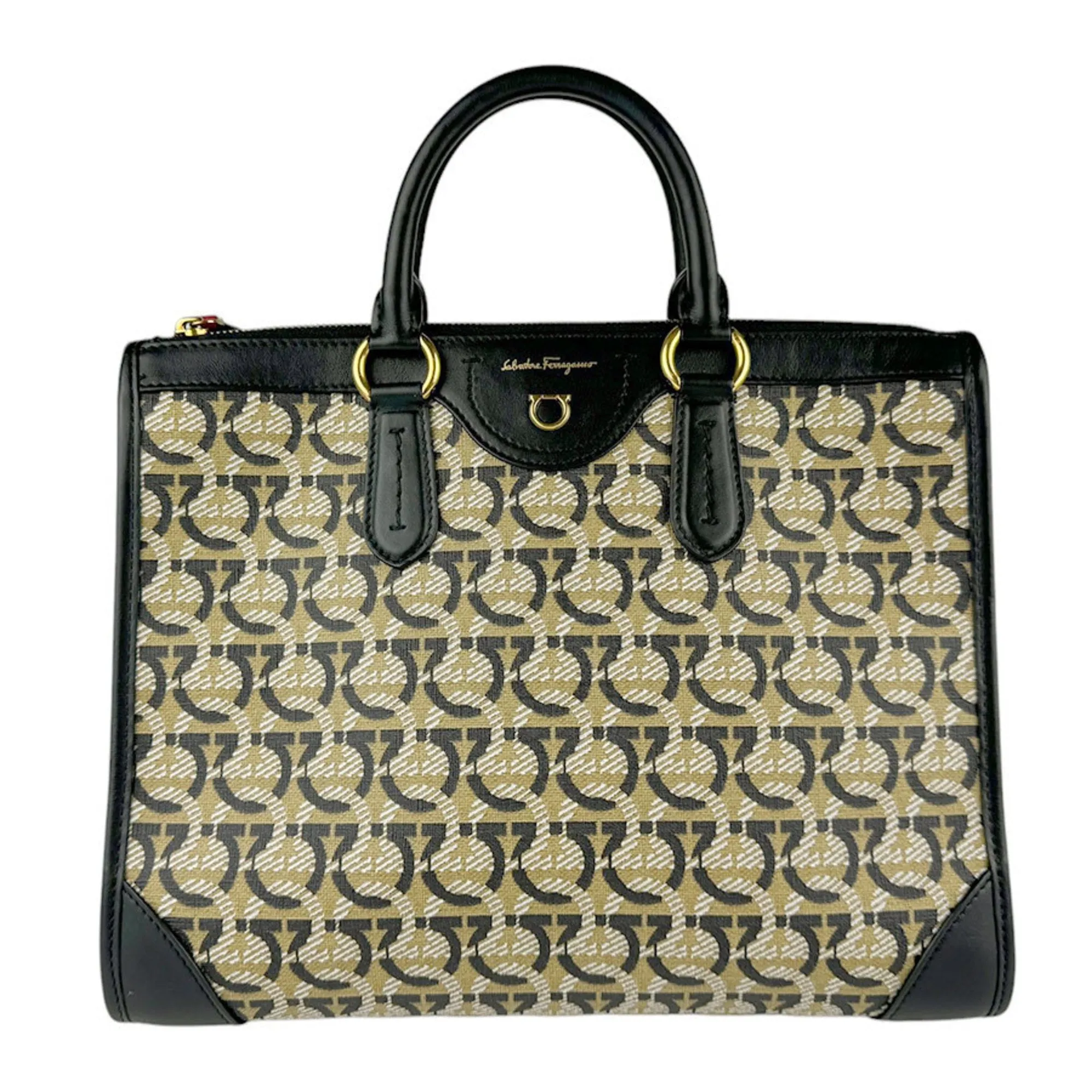 Salvatore Ferragamo  Pvc Leather Handbag Shoulder Bag (Pre-Owned)
