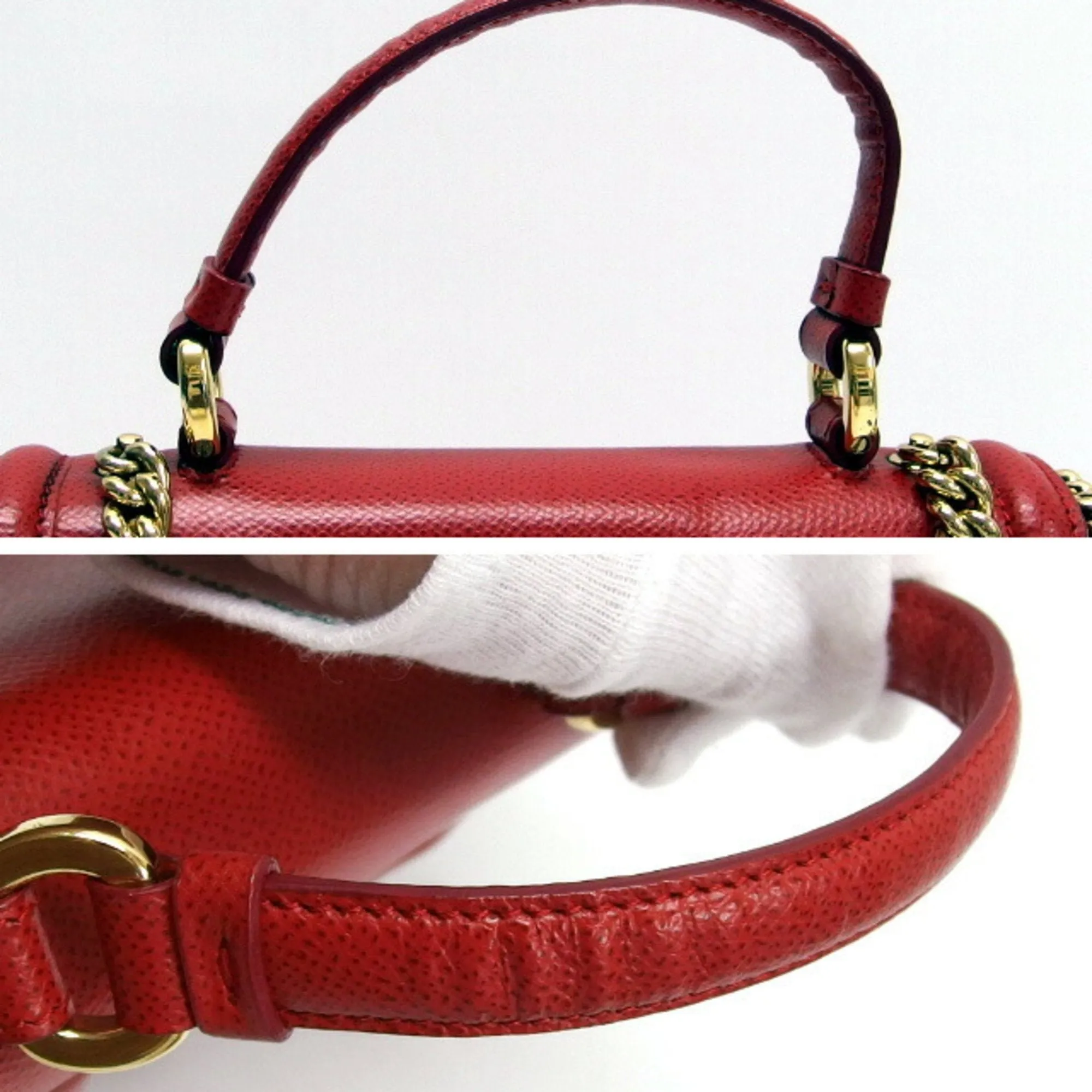 Salvatore Ferragamo Vara  Leather Handbag Shoulder Bag (Pre-Owned)