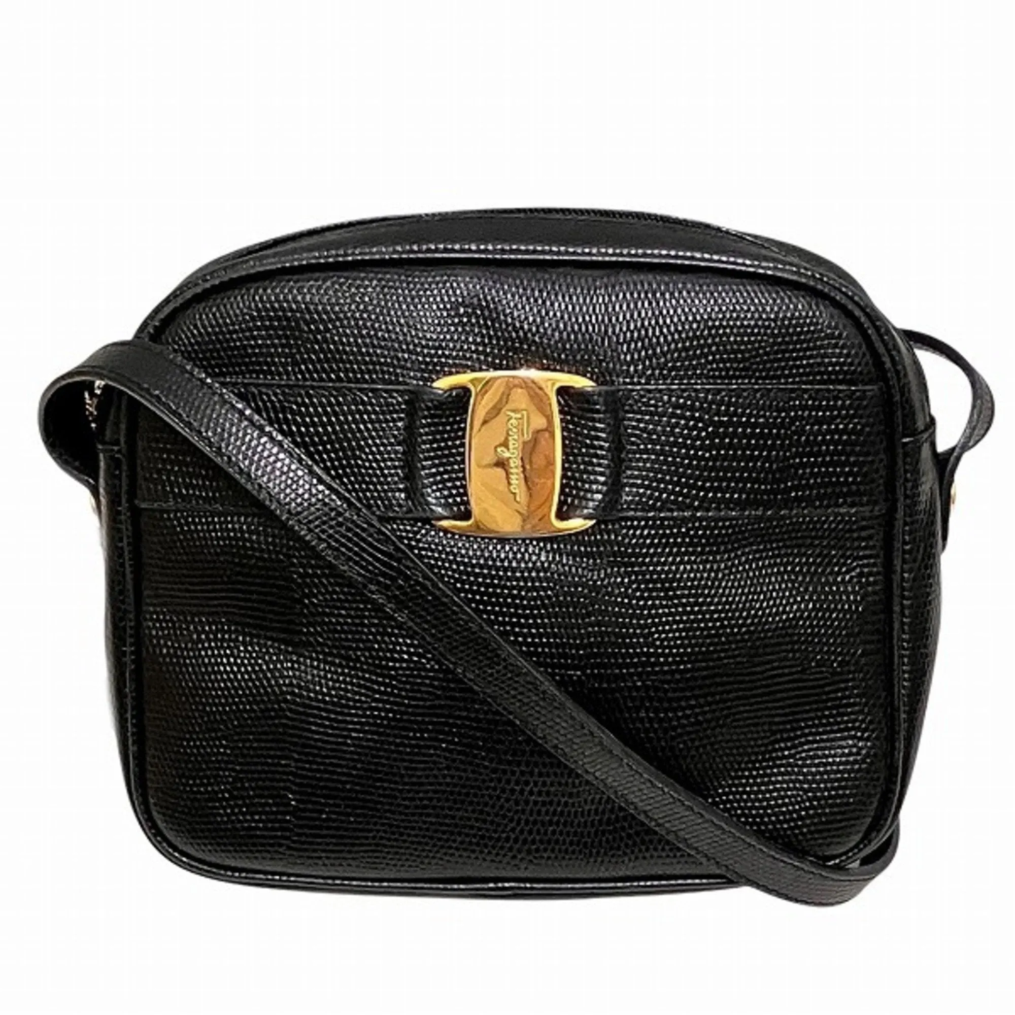 Salvatore Ferragamo Vara Leather Shoulder Bag (Pre-Owned)