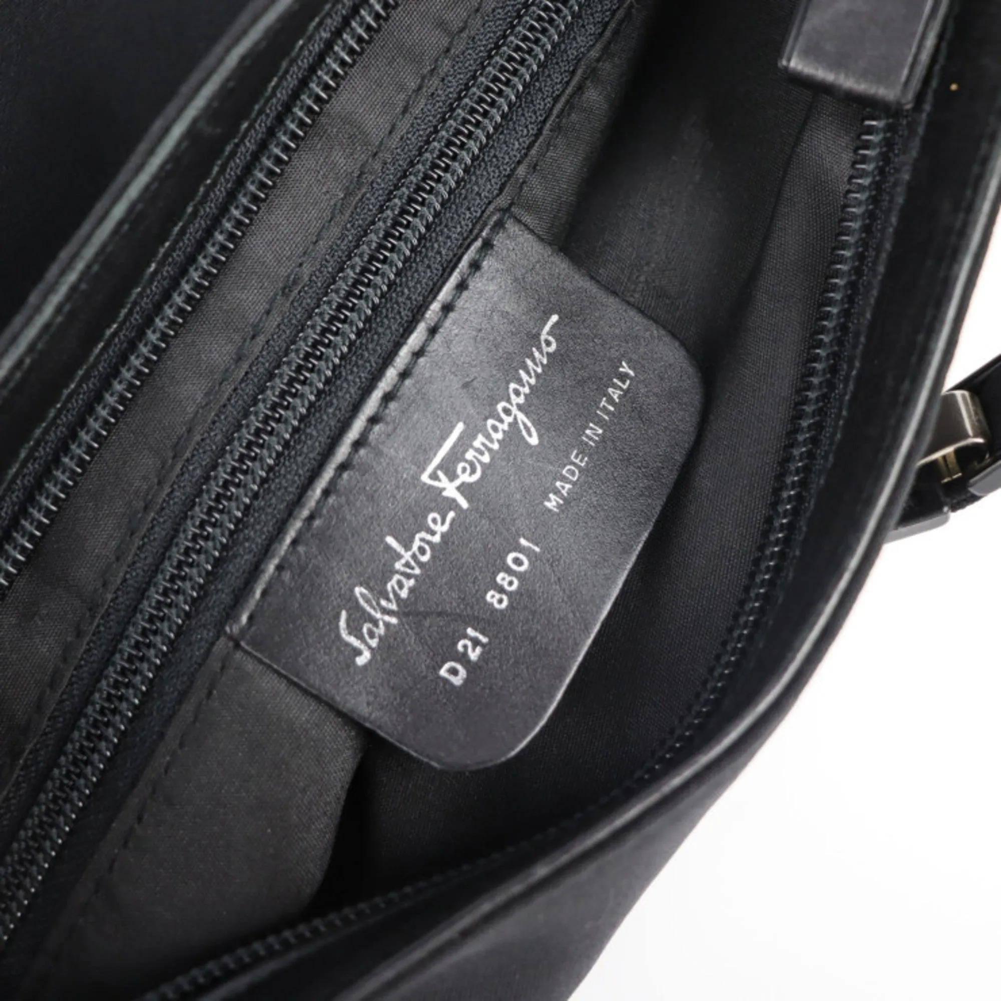 Salvatore Ferragamo Vara  Nylon Canvas Handbag Shopping Bag Shoulder Bag Tote Bag (Pre-Owned)