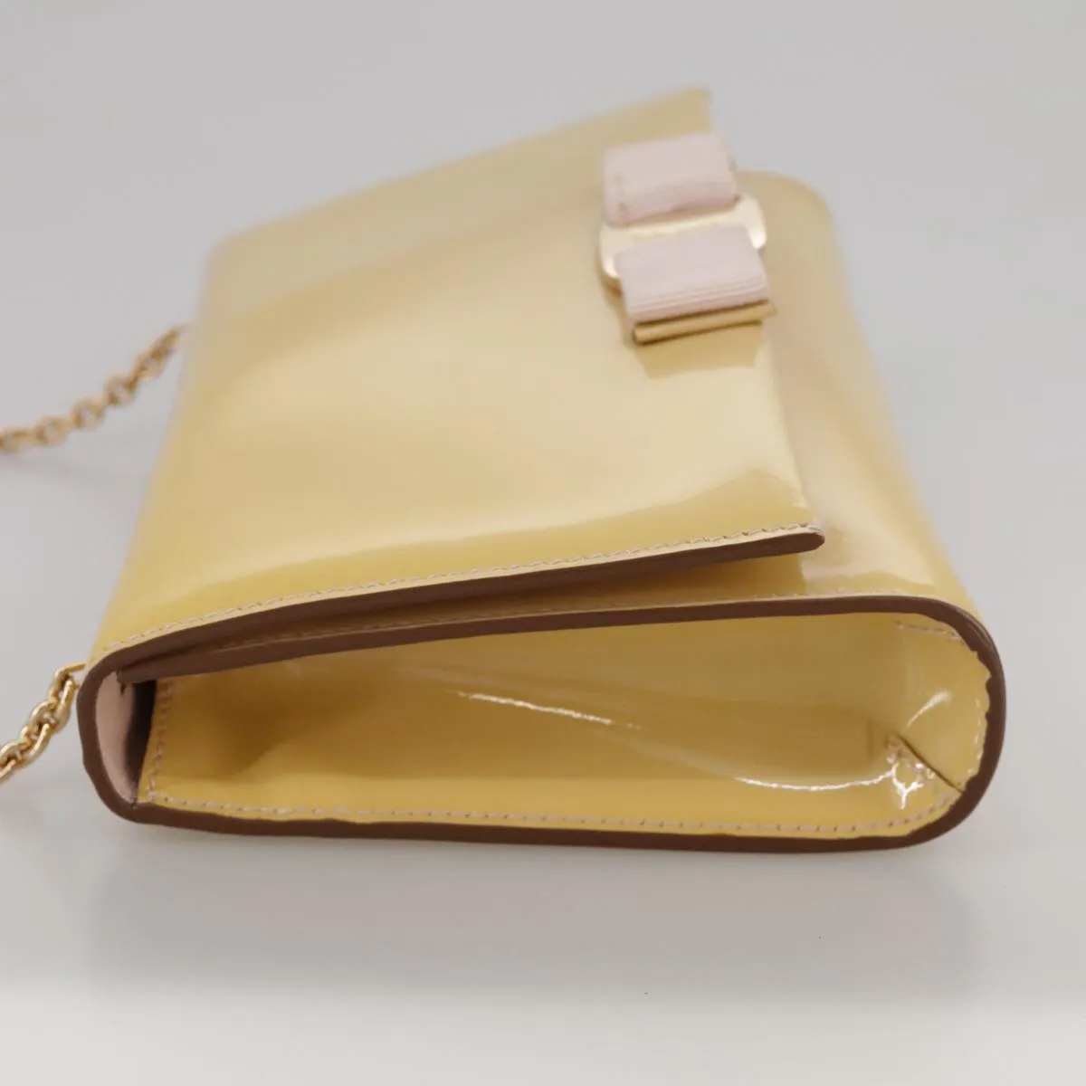 Salvatore Ferragamo Vara  Patent Leather Shoulder Bag (Pre-Owned)