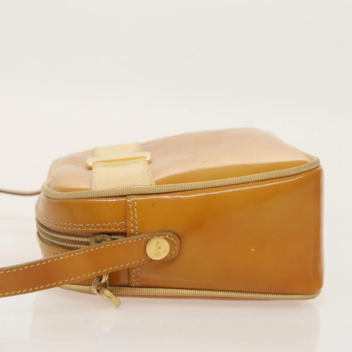 Salvatore Ferragamo Vara  Patent Leather Shoulder Bag (Pre-Owned)