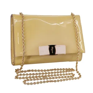 Salvatore Ferragamo Vara  Patent Leather Shoulder Bag (Pre-Owned)