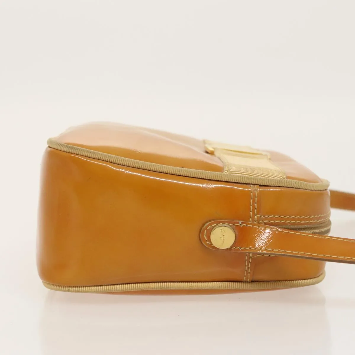 Salvatore Ferragamo Vara  Patent Leather Shoulder Bag (Pre-Owned)