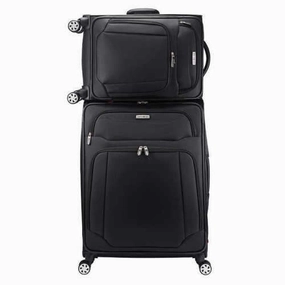 Samsonite StackIt 2-Piece Softside Spinner Luggage Set (Black)