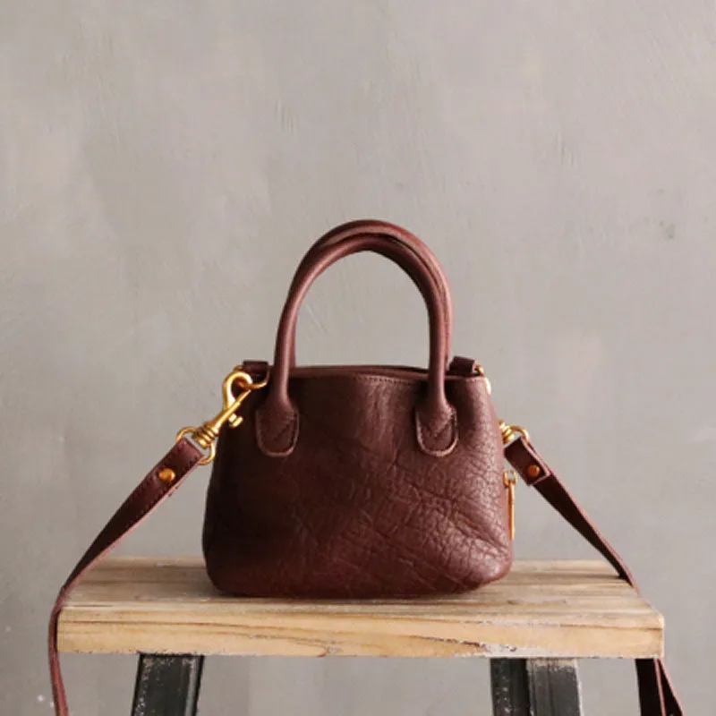 Small LEATHER WOMENs Handbag Mini Vintage Shoulder Purses FOR WOMEN