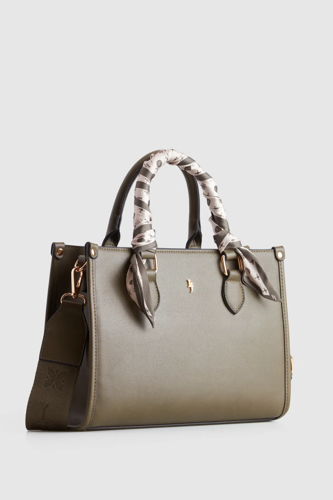 Small Tote Bag With Scarf