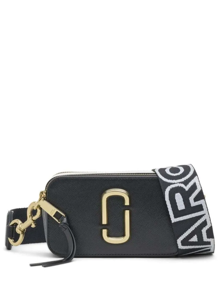 Snapshot' Black Shoulder Bag With Metal Logo