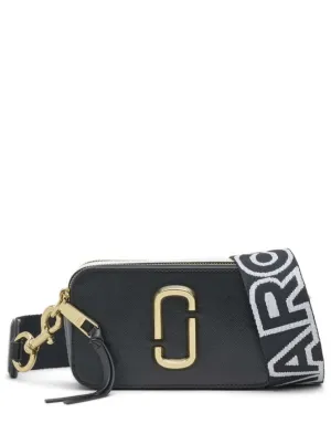 Snapshot' Black Shoulder Bag With Metal Logo