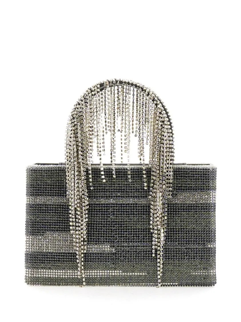 Structured Bag Embellished With Cascading Crystals