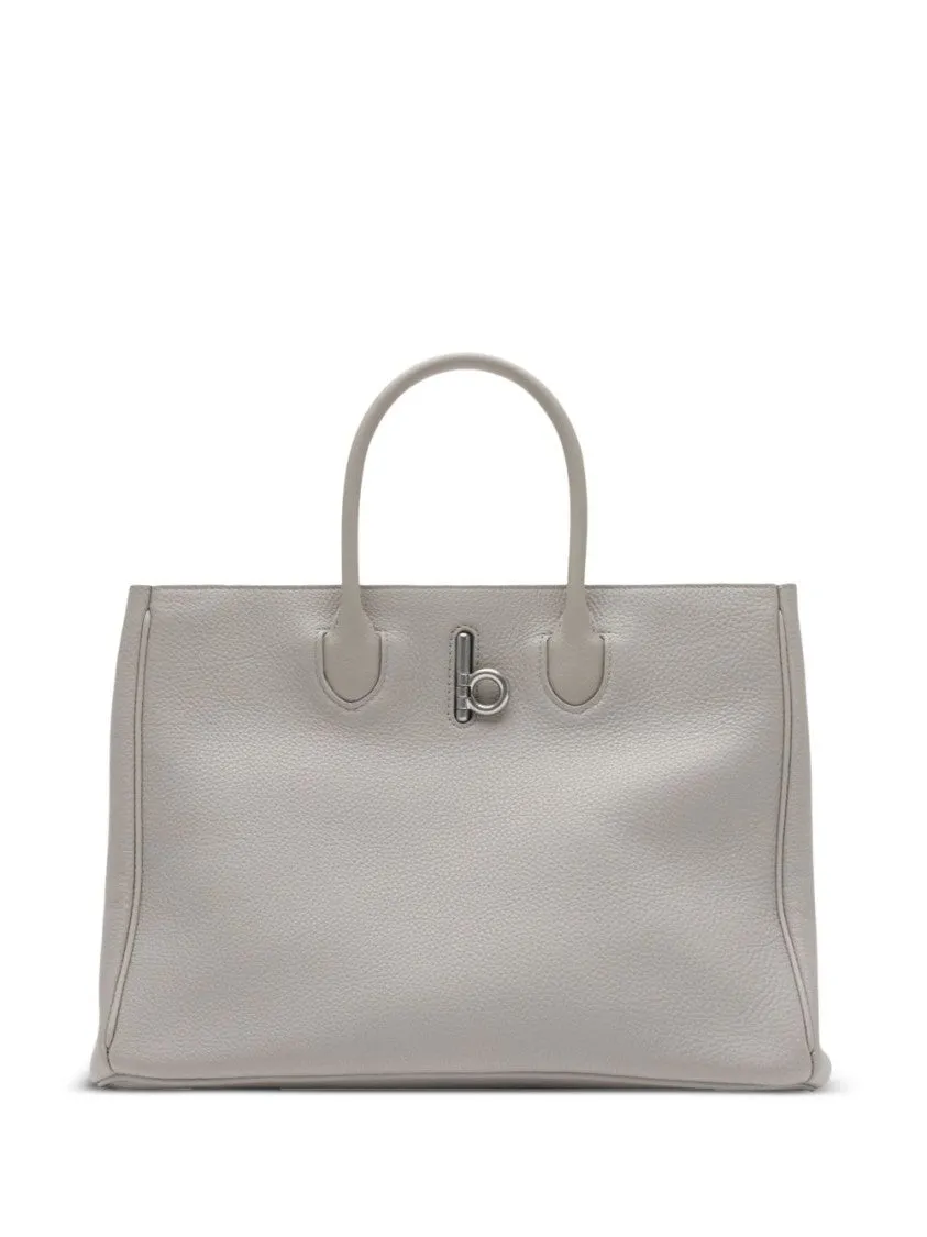 Structured Grey Bag With Textured Finish