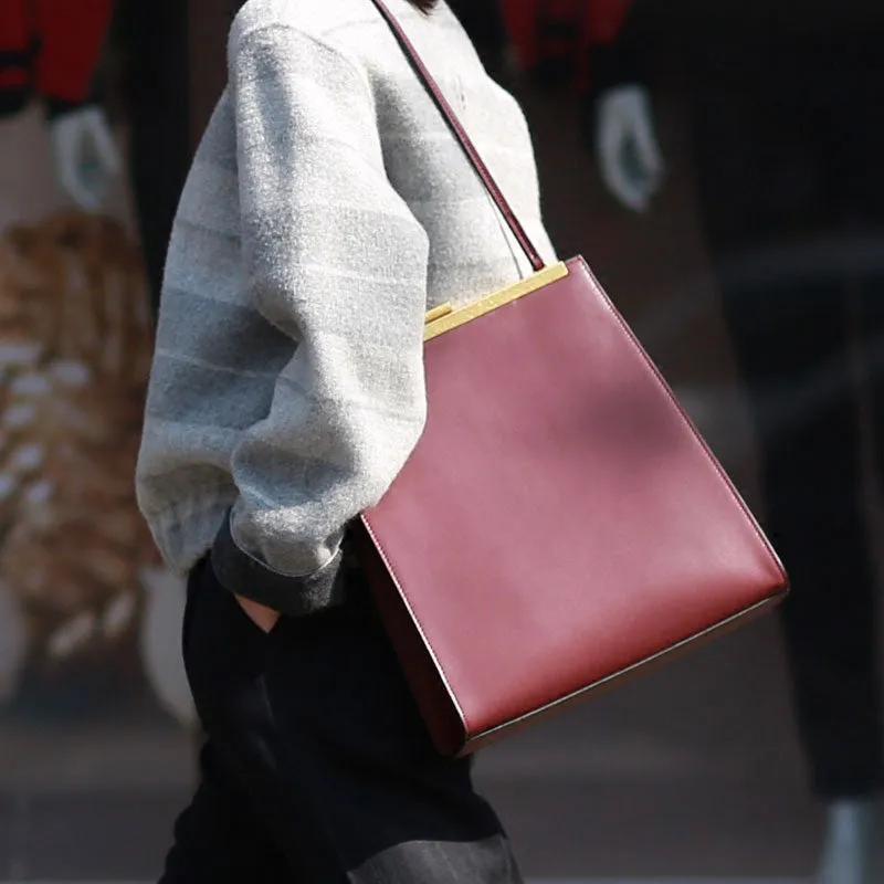 Stylish Leather Brown Womens Shoulder Bag Crossbody Bag Purse for Women