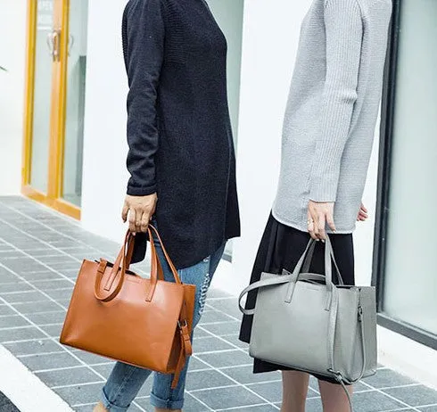 Stylish Leather Womens Handbag Work Purse Shoulder Tote Bag for Women
