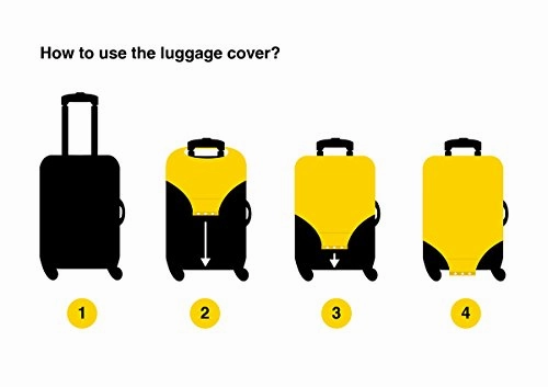 Suitcase Cover Starfish Seashell On Beach Luggage Cover Travel Case Bag Protector for Kid Girls