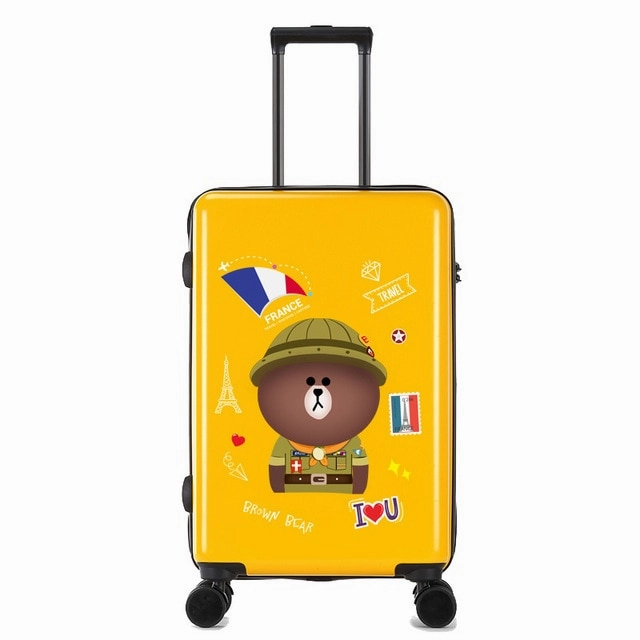 Suitcases And Travel Bags Student Cartoon Wear-Resisting High Quality Spinner Carry On Luggage Case
