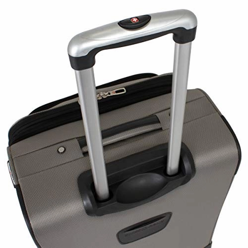 Swissgear 24" Expandable Spinner Luggage- Pewter. Expandable Unisex Suitcase Great as Carry-On Travel Luggage (Pewter, 24")