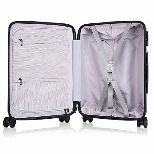 TangFeii-trunk Boarding Luggage Universal Wheel Upright Carry-on Luggage Expandable Spinner 20inches 24inches Carry-on Suitcase Uprights Suitcase 360 Silent Spinner (Color : White, Size : 20inches)