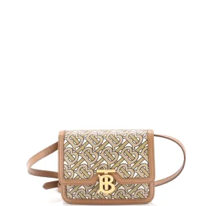 TB Flap Bag Monogram Print Leather Mini