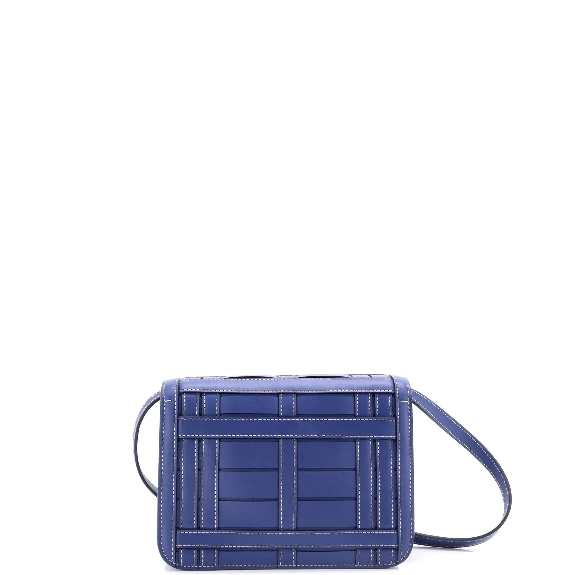 TB Flap Bag Woven Leather Small