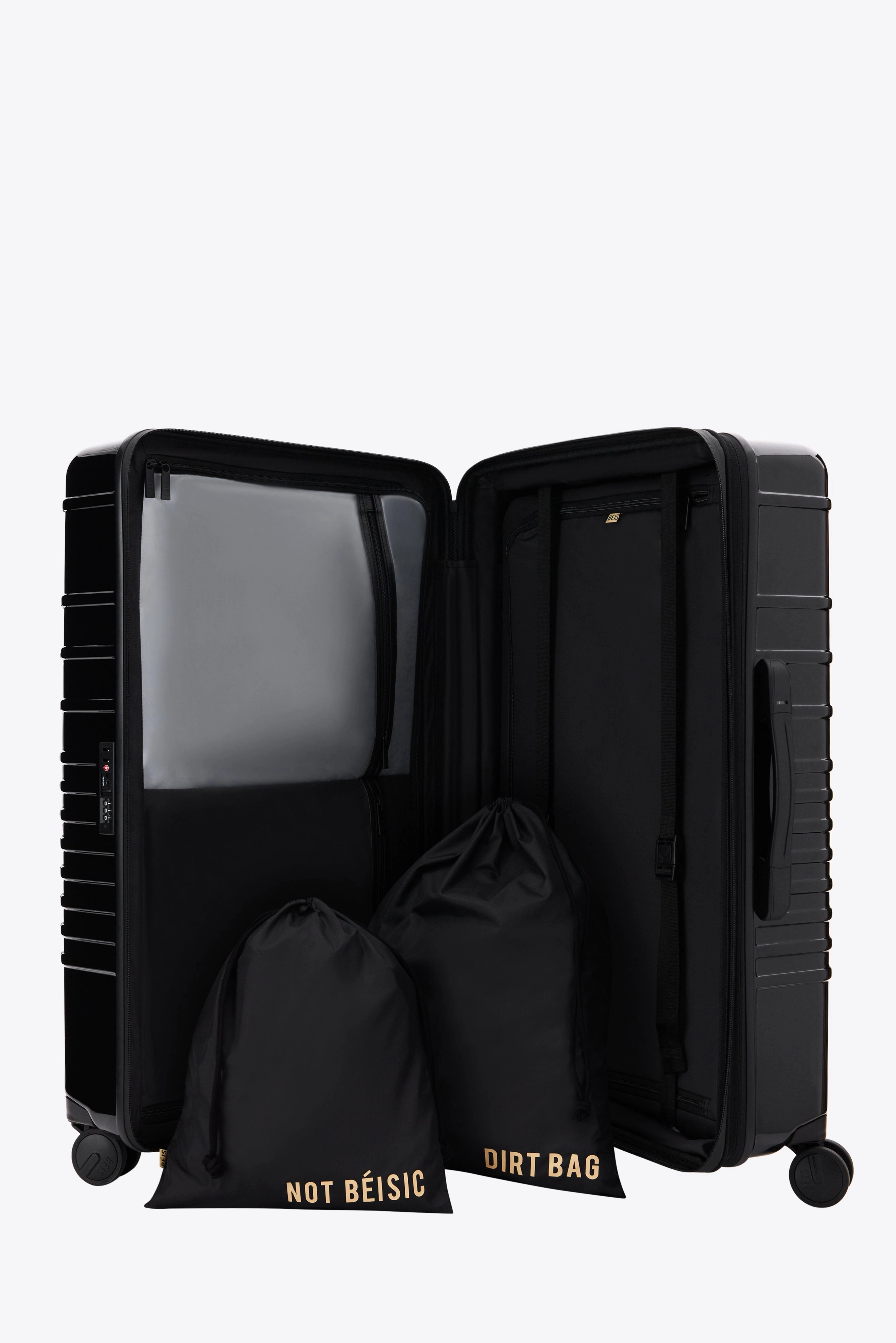 The Large Check-In Roller in Glossy Black