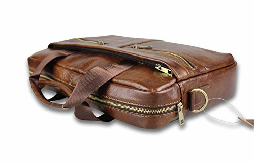 Timeless Genuine Leather Messenger Bag for Men  Gorgeous Superior Brown Carry All Briefcase with