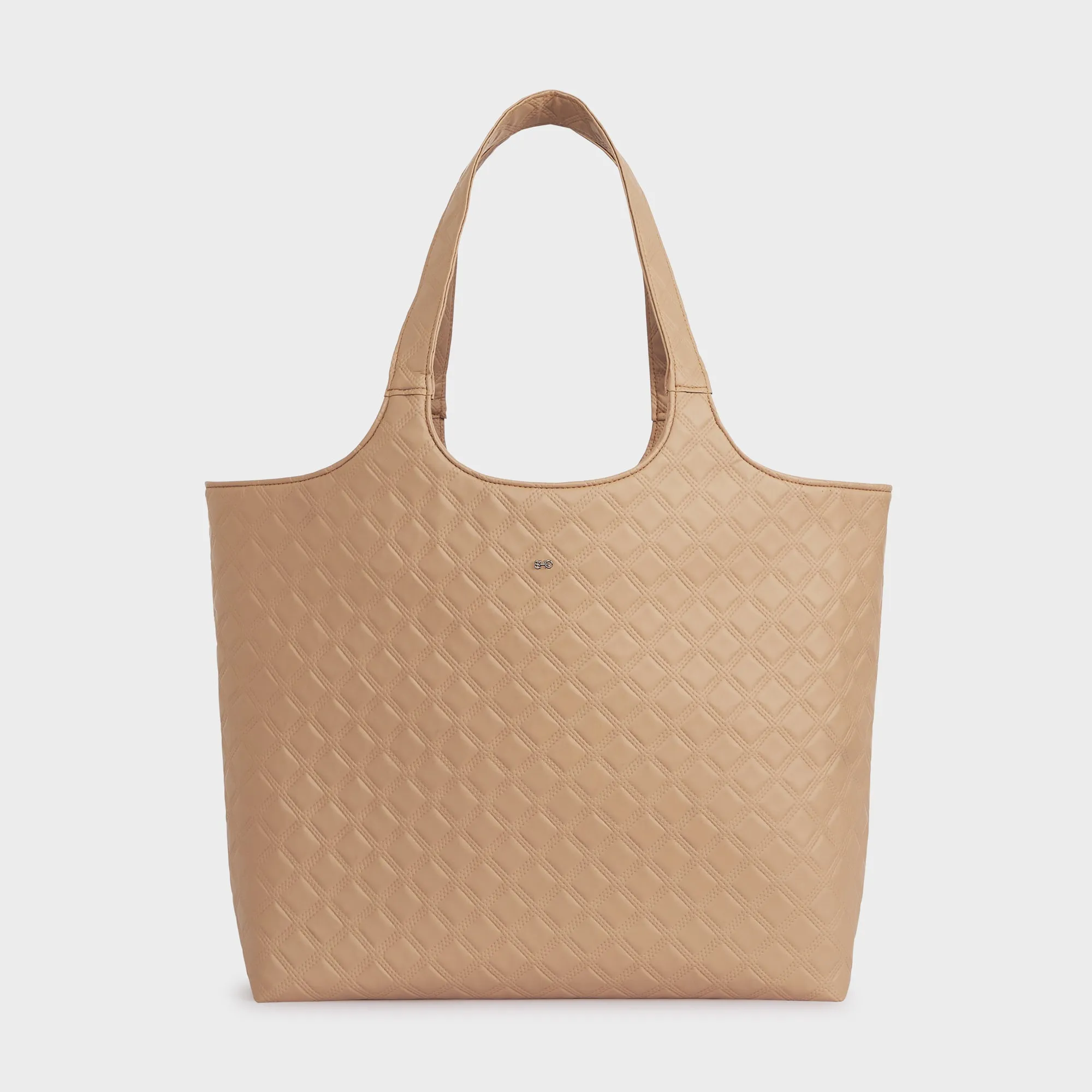 TORONTO VEGAN LEATHER SHOULDER BAG BEIGE
