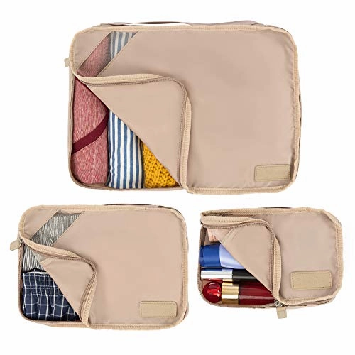 Travelpro Essentials 3 Packing Cube Set (Small/Medium/Large), Khaki
