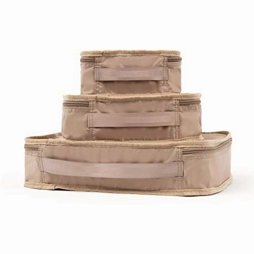 Travelpro Essentials 3 Packing Cube Set (Small/Medium/Large), Khaki
