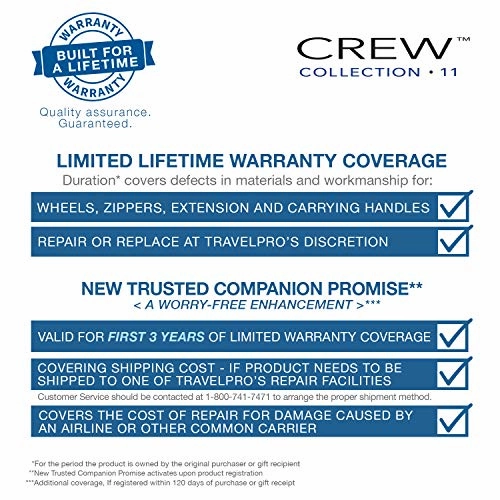 Travelpro Luggage Crew 11 21" Carry-on Expandable Spinner w/Suiter and USB Port, Patriot Blue