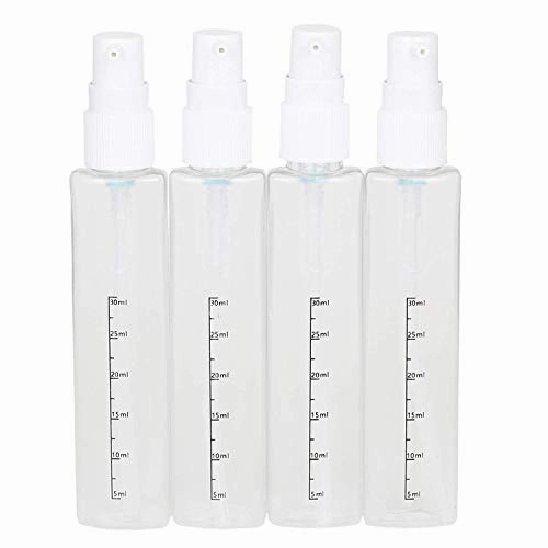 Travigo 4-in-1 Travel Bottle Dispenser, Includes Four Empty Reusable 1.4 oz. (40 mL) Cosmetic Toiletry Containers for Sanitizer, Soap, Lotions, Skincare, Makeup Products (Purple)