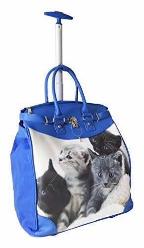 Trendy Flyer Computer/Laptop Rolling Bag 2 Wheel Case Cats / Animals