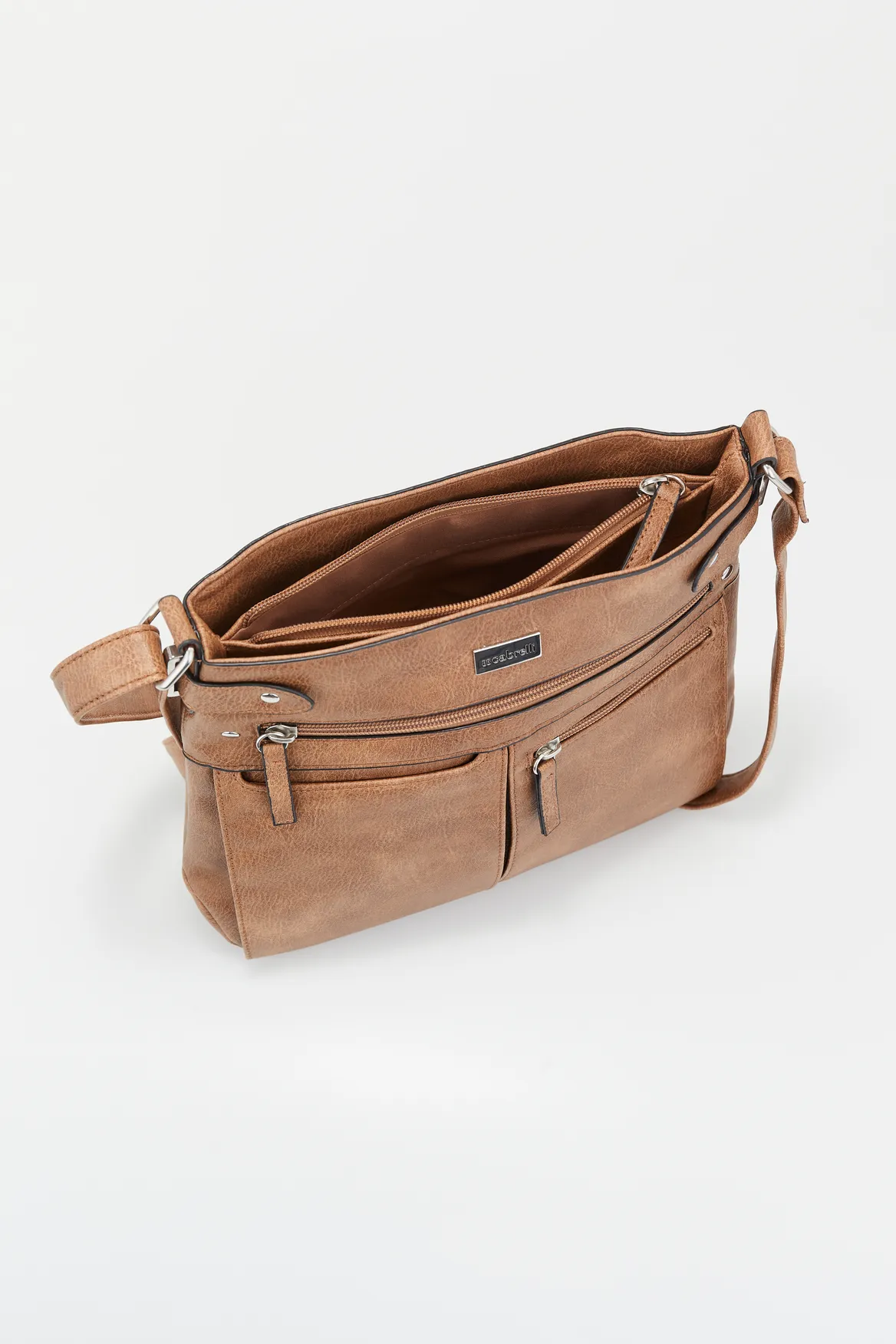 Tri-Pocket Crossbody Bag