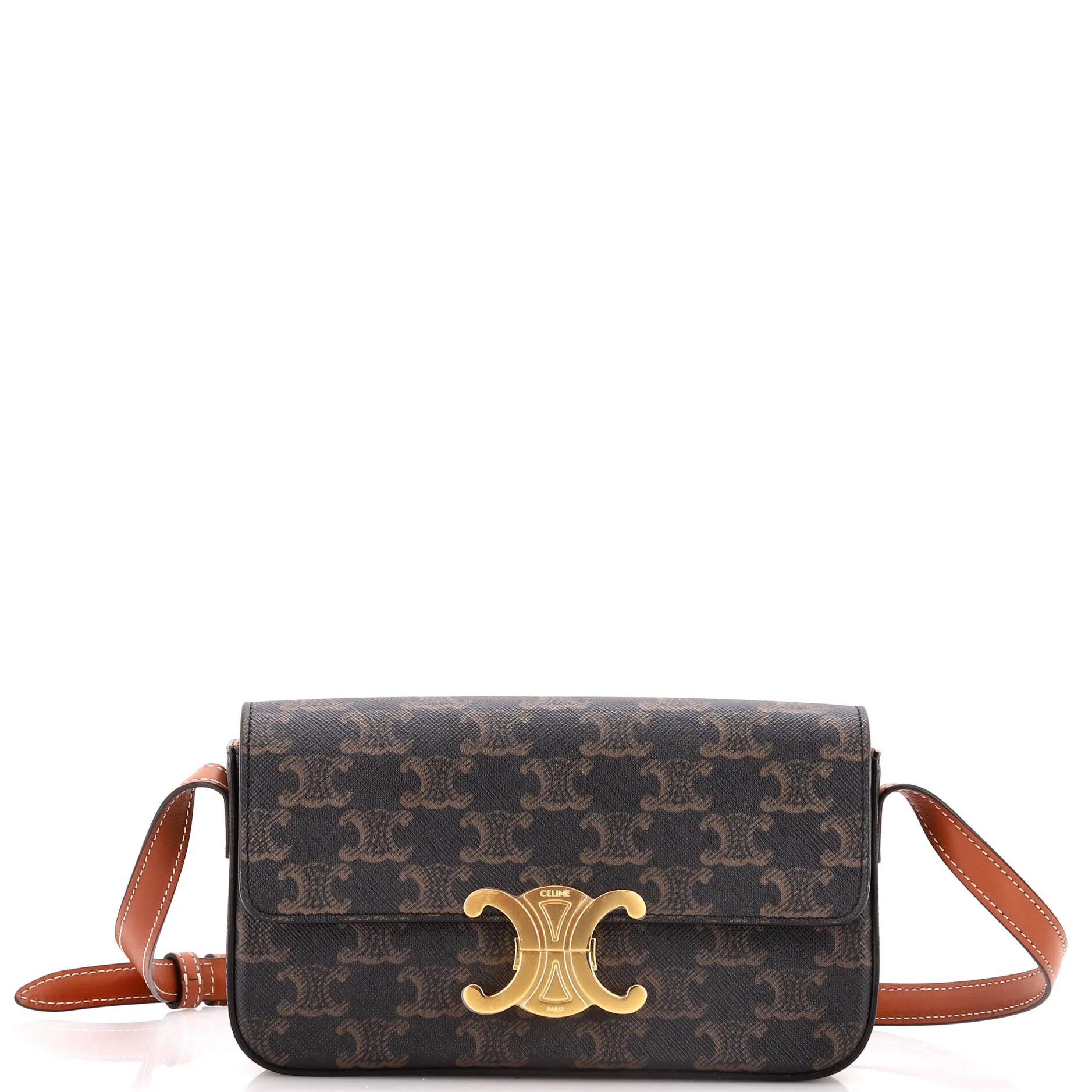 Triomphe East-West Shoulder Bag Triomphe Coated Canvas