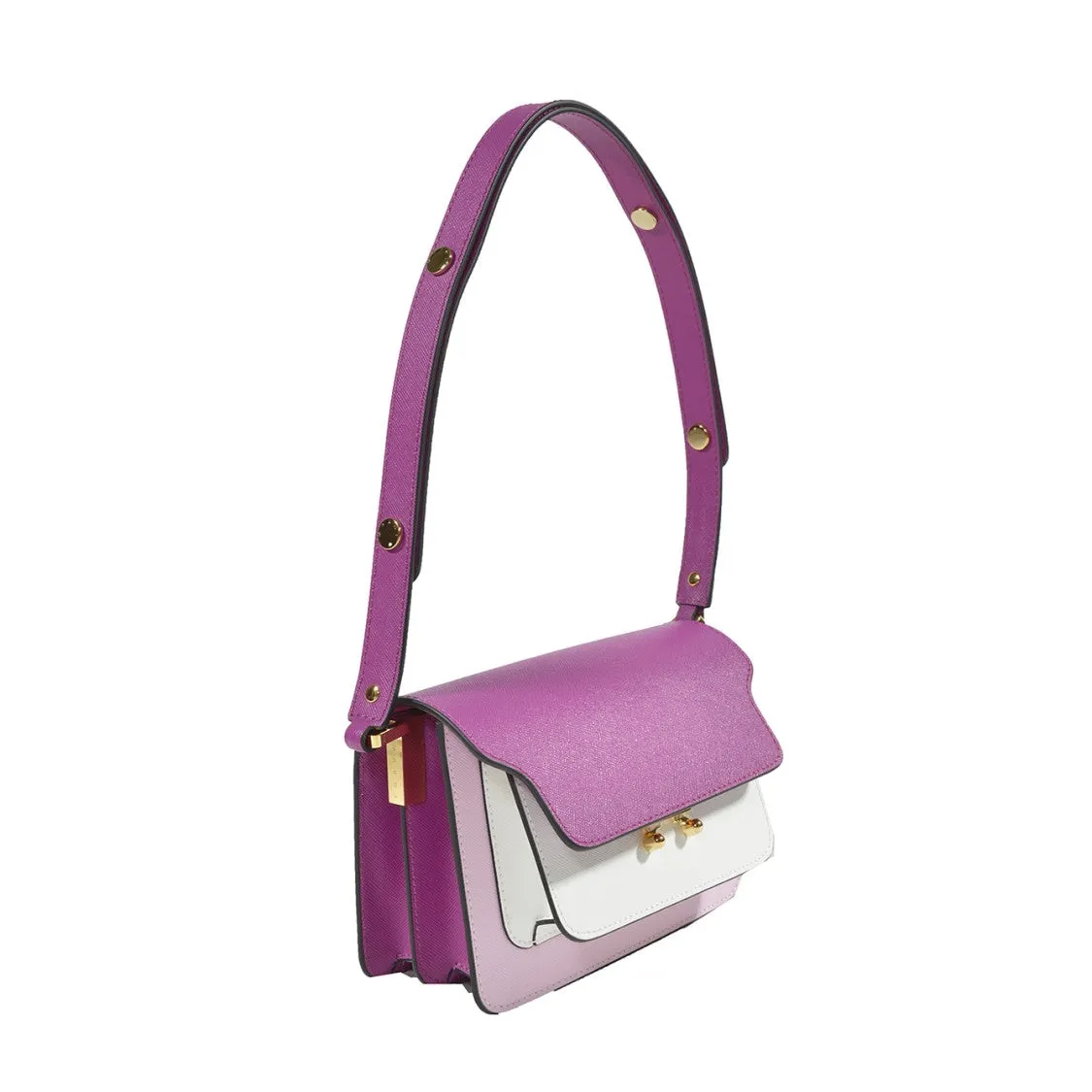 Trunk Shoulder Bag In Multicolor Leather