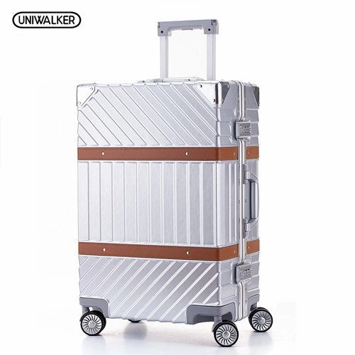Uniwalker Abs Pc Hardside Luggage Unisex 20 24  26  29 Vintage Travel Suitcase Spinner Wheels Tsa