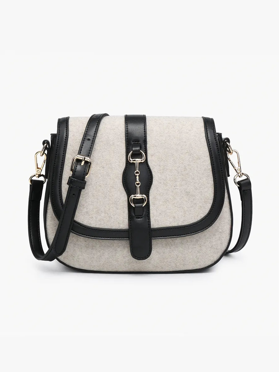 Vanna Vegan Contrast Saddle Bag