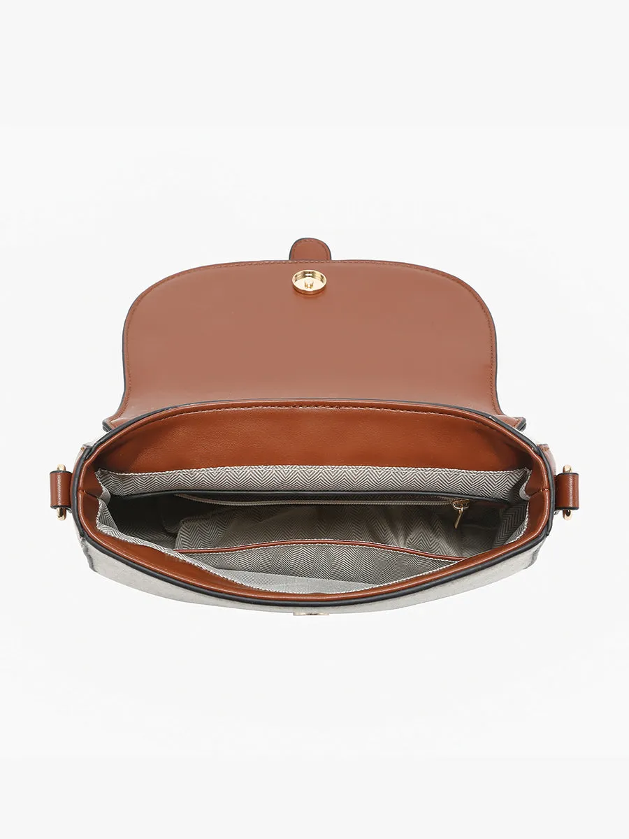 Vanna Vegan Contrast Saddle Bag
