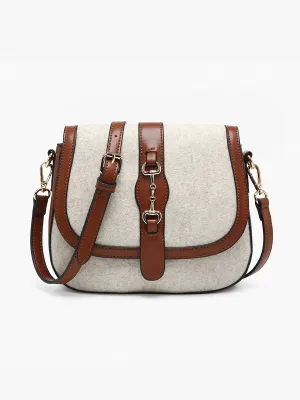 Vanna Vegan Contrast Saddle Bag