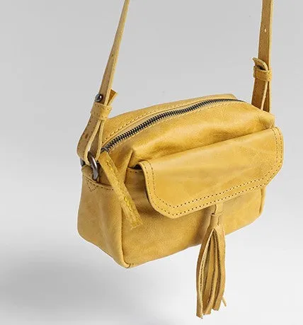Vintage LEATHER WOMEN Tassels Crossbody Purses Small SHOULDER BAG FOR WOMEN