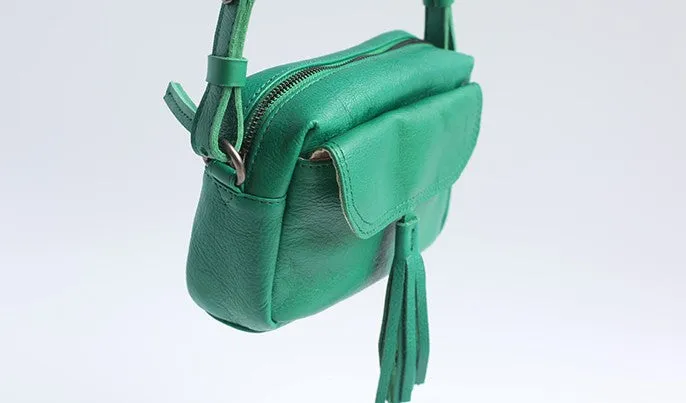Vintage LEATHER WOMEN Tassels Crossbody Purses Small SHOULDER BAG FOR WOMEN