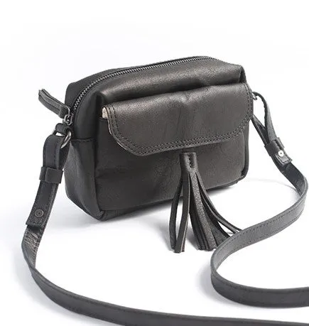 Vintage LEATHER WOMEN Tassels Crossbody Purses Small SHOULDER BAG FOR WOMEN