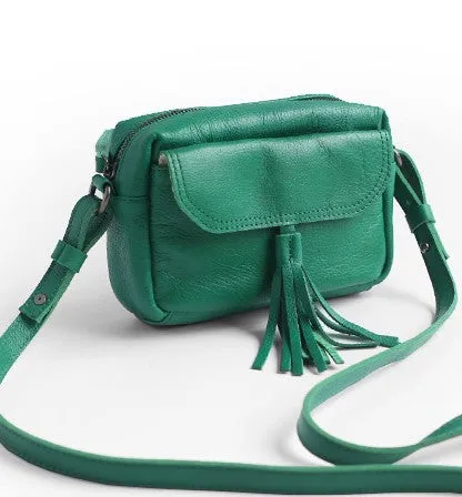 Vintage LEATHER WOMEN Tassels Crossbody Purses Small SHOULDER BAG FOR WOMEN